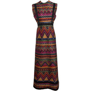 70’s Quilted Geometric Maxi Dress by Cirette California